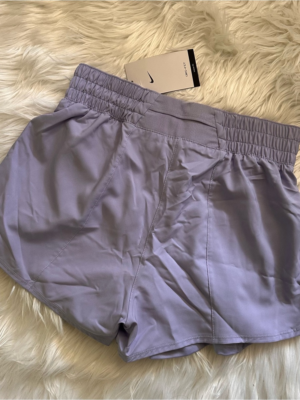 Nike Women's Light Purple 2-in-1 Athletic Shorts - Picture 3 of 4